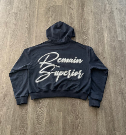 Remain Superior Hoodie - Navy Blue